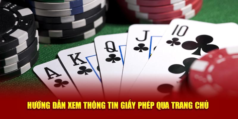 Hướng dẫn xem thông tin giấy phép qua trang chủ 